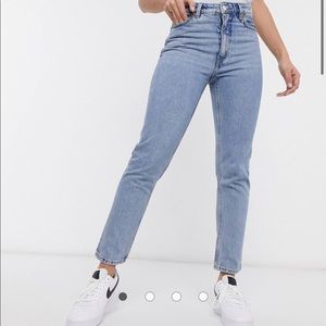 Monki Kimono organic cotton high waist mom jeans